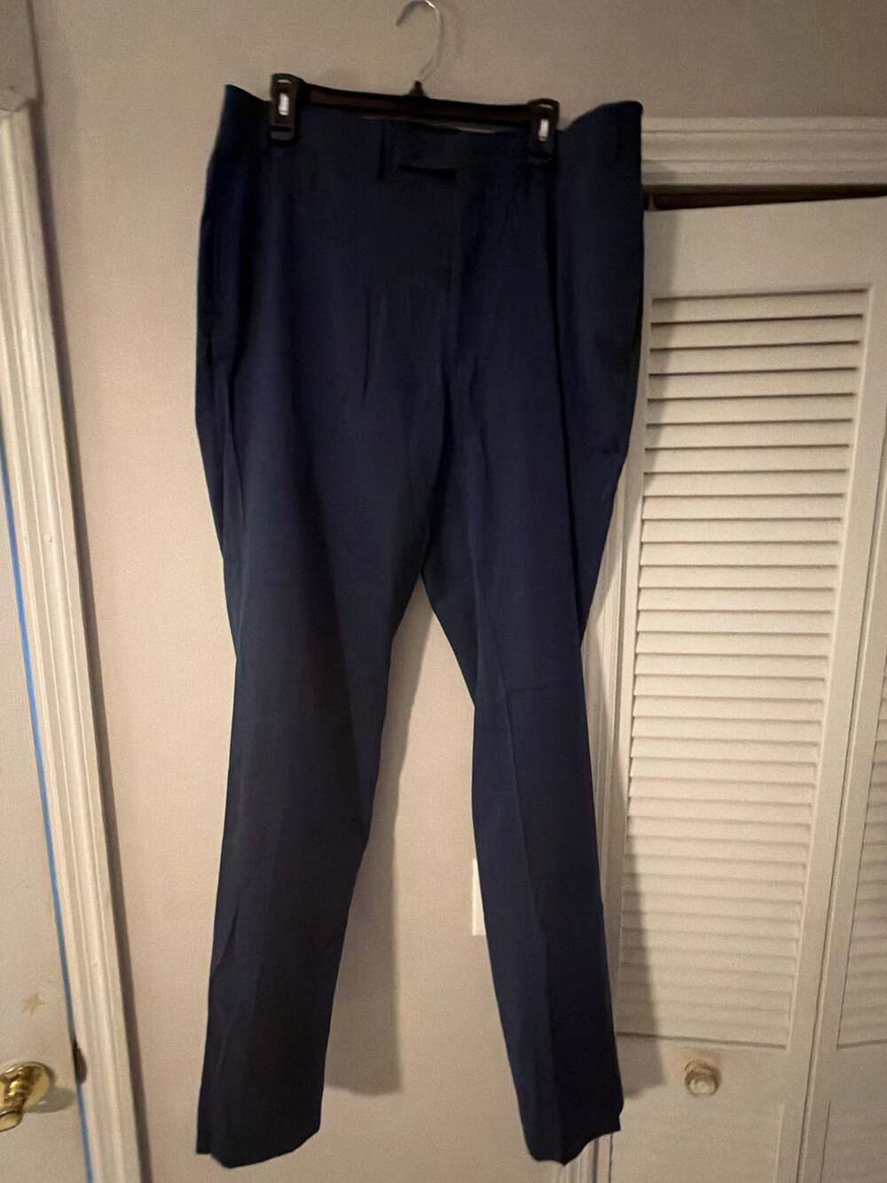 Calvin Klein Men's Navy Blue Dress Pants Size 38W x 34L Slim Fit
